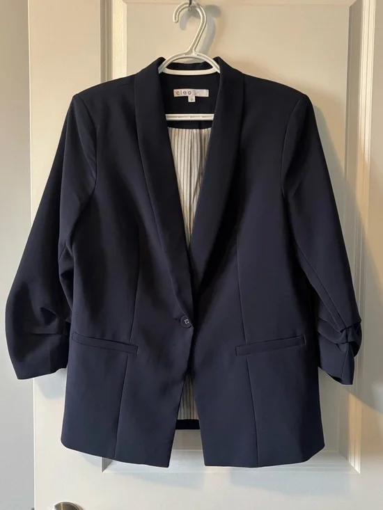 Cleo Navy Single-Button Blazer - Picture 1 of 4